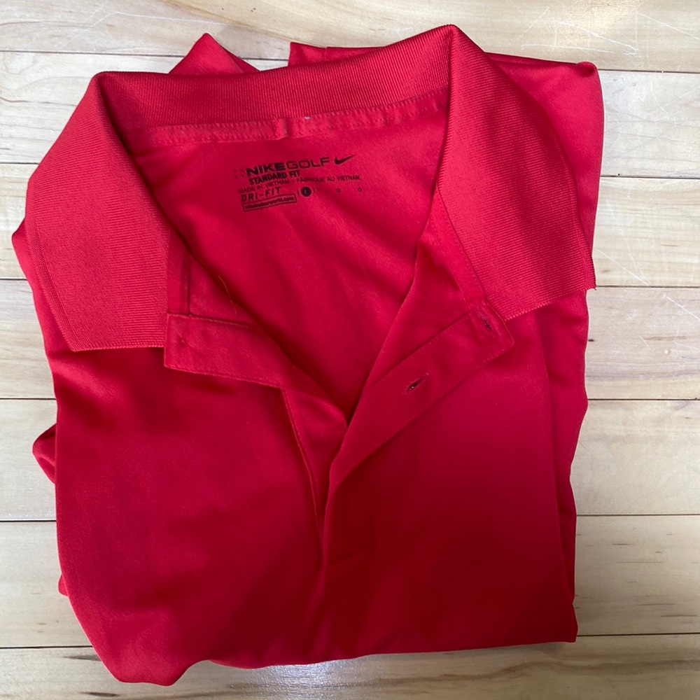 Size Large Red Mens Golf Shirt
